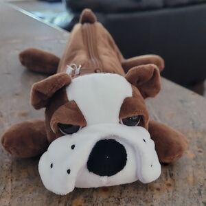 Brown and White Dog pencil/pen Case